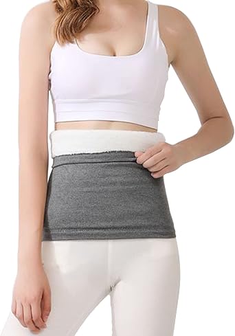 Clobeau Unisex Adult Waist Warmer, Kidney Binder, Abdominal Warming Band, Plush Waist Warmer for Women & Men
