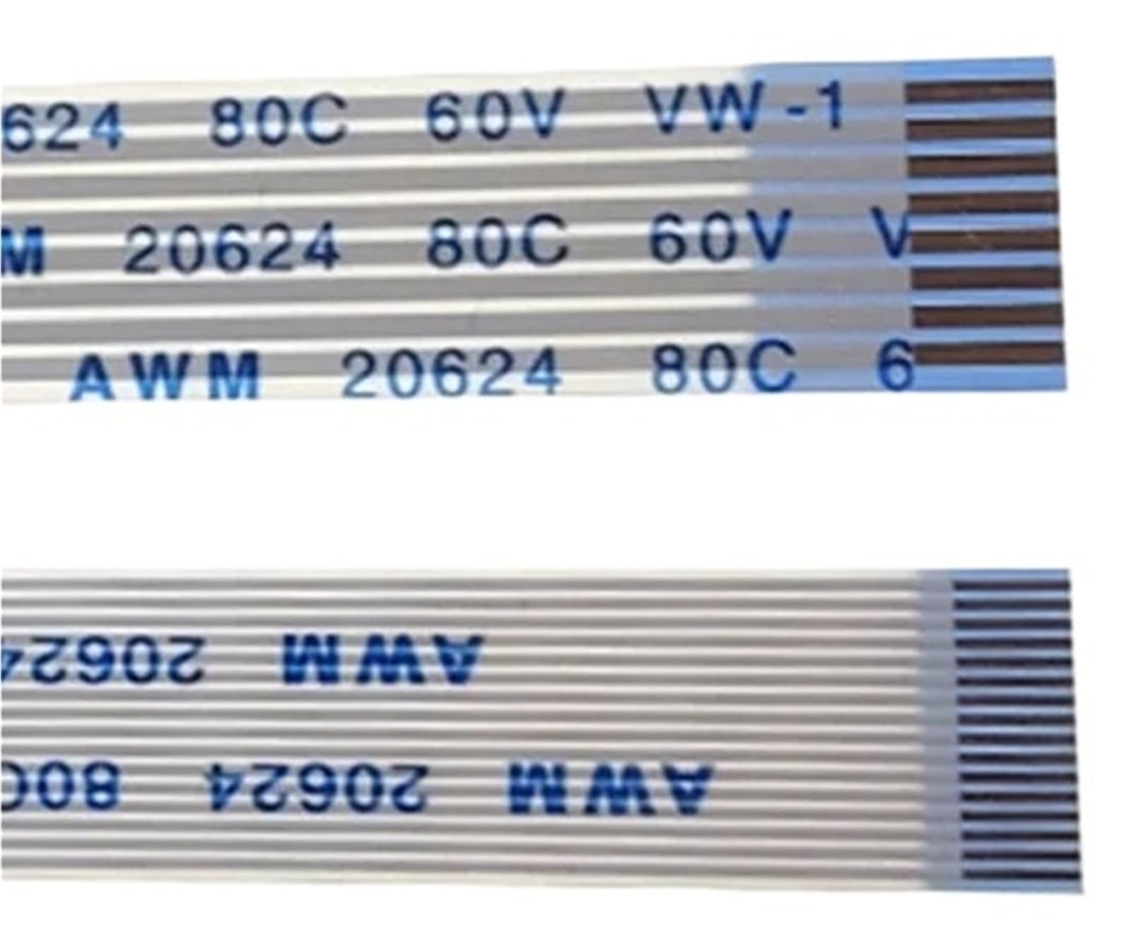10PC FPC FFC Nastro Cavo Piatto Flessibile 40Pin Passo 0.5MM 1.0MM AWM 20624 80C 60V Lunghezza 6/10/15/20/25/30/40CM Avanti Indietro