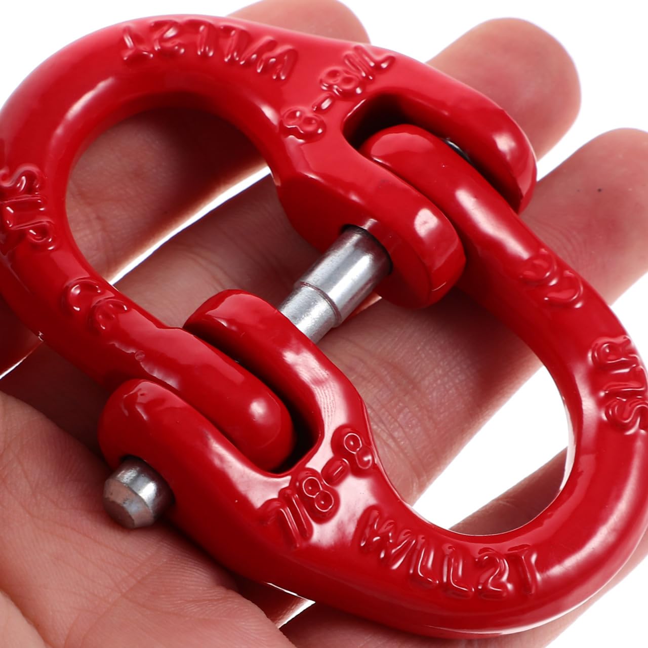 iplusmile Conector Eslabón Cadena Seguridad Remolque Levantamiento Acero 2 Toneladas 4 Piezas
