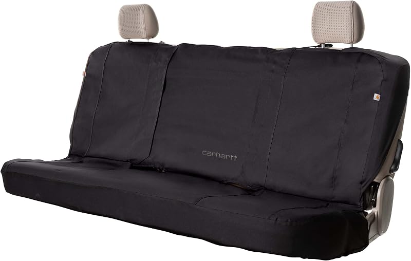 Nylon Duck Universal Rear Bench Seat Cover, Black | 700D, Canvas Automotive, Covers, Durable Fitted Full-Size Bench Seat Protection with Rain Defender, Charcoal