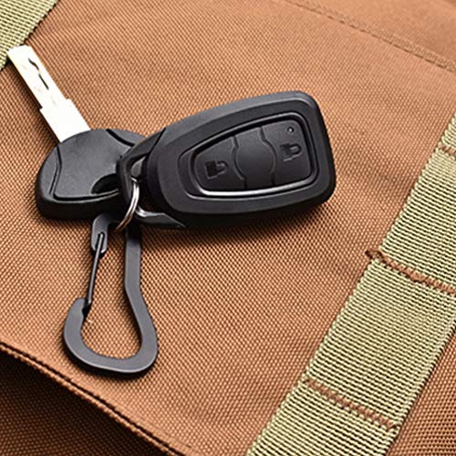 FAVOMOTO 4Pcs Mosquetão de Aço Inoxidável Mola Portão Mosquetão Ligação Gancho Chaveiro Fivela para