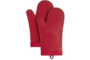 KitchenAid Ribbed Soft Silicone Oven Mitts: Essential Protection for Your Culinary Adventures in Fiery Red
