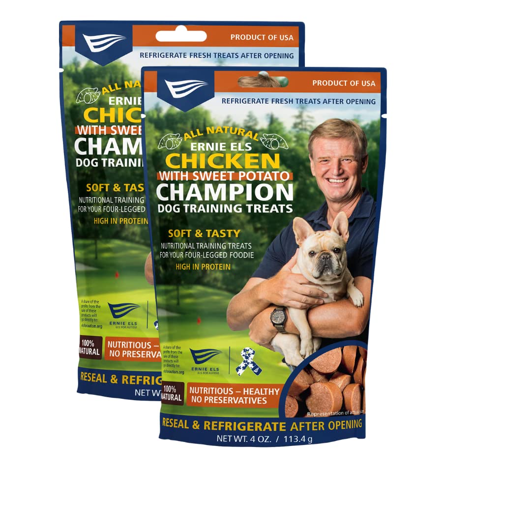 Ernie Els All Natural Chicken Dog Treats with Sweet Potato, 2 Bags