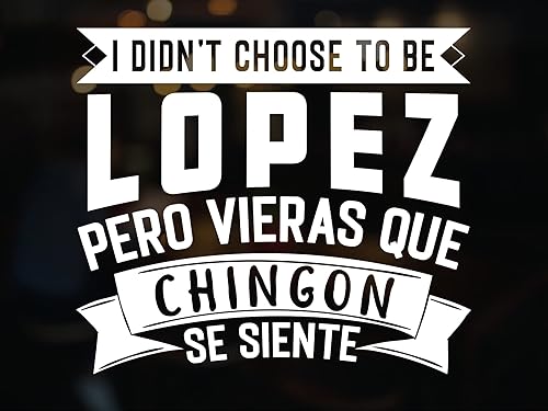 López - Calcomanías para carros calcomania personalizadas con apellido, divertido apellido, calcomanía personalizada en español (10 x 8.75 pulgadas,