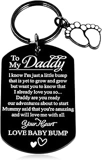 New Dad to Be Gifts Keychain Expecting Dad Gifts for Dad First Time Fathers Day from Baby Soon to Be Dad Gifts for New Daddy to Be Gifts Baby Pregnancy Announcement Gifts for Boyfriend Husband