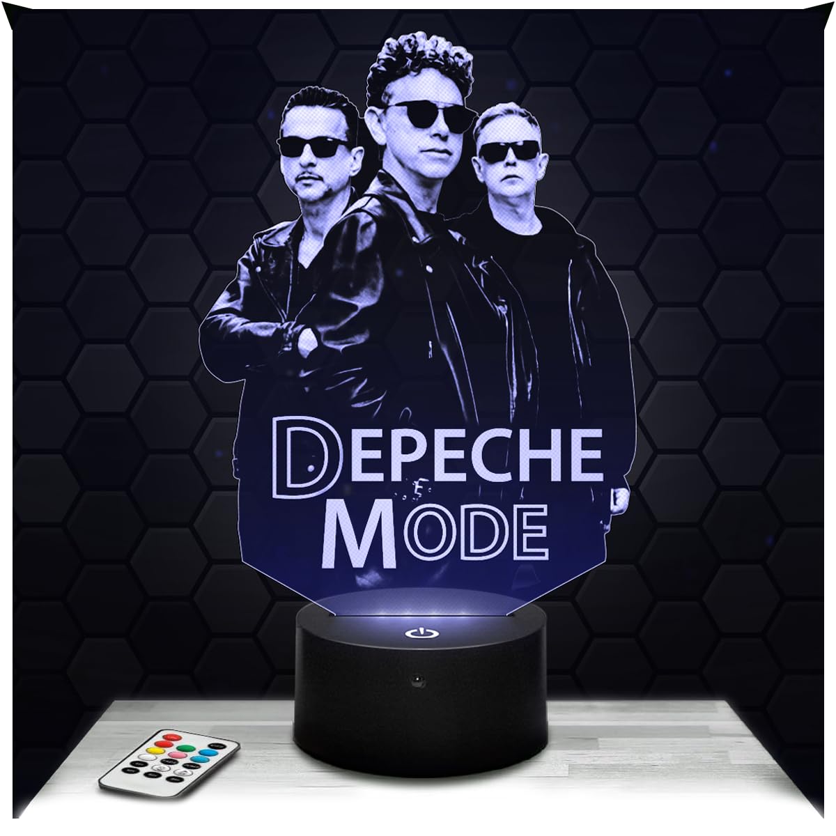 Lampephoto.fr - D. Mode Elektro-Rockgruppe 3D Lampe Taktile Touch Nachtlicht 3d Led Illusion, Geschenkidee zu Weihnachten oder Geburtstag für Männer und Frauen, Dekofürs Schlafzimmer TOP