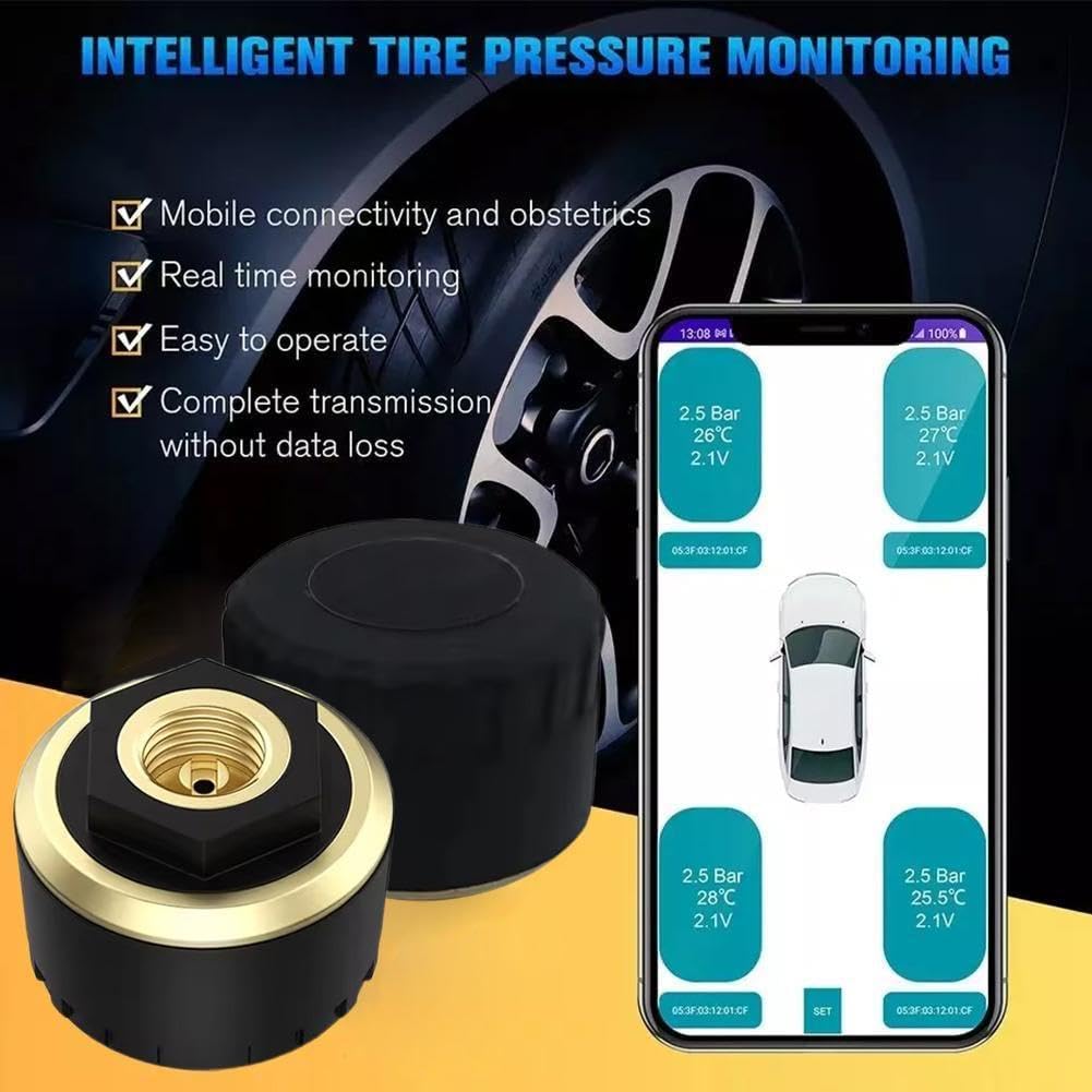Système de surveillance de la pression des pneus de voiture Bluetooth TPMS externe pour système iOS capteur avec Android 2