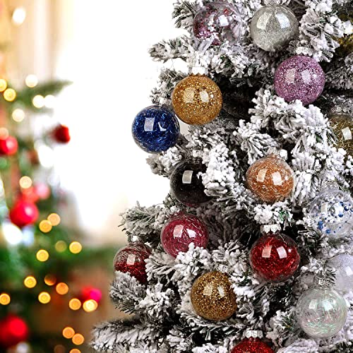 Lanpn Christmas Ornaments Set For Tree Decorations, Shatterproof Unbreakable Clear Plastic Balls Baubles Bulk For Xmas Decor (Rose Gold, 7Cm/24Pcs) #TOP6