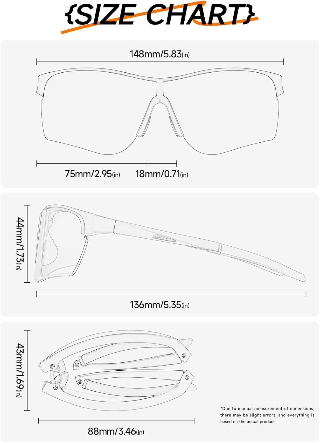 Sports Sunglasses Lightweight TR90 Frame Women Driving Fishing Foldable Sunglasses UV400 Protection image 5