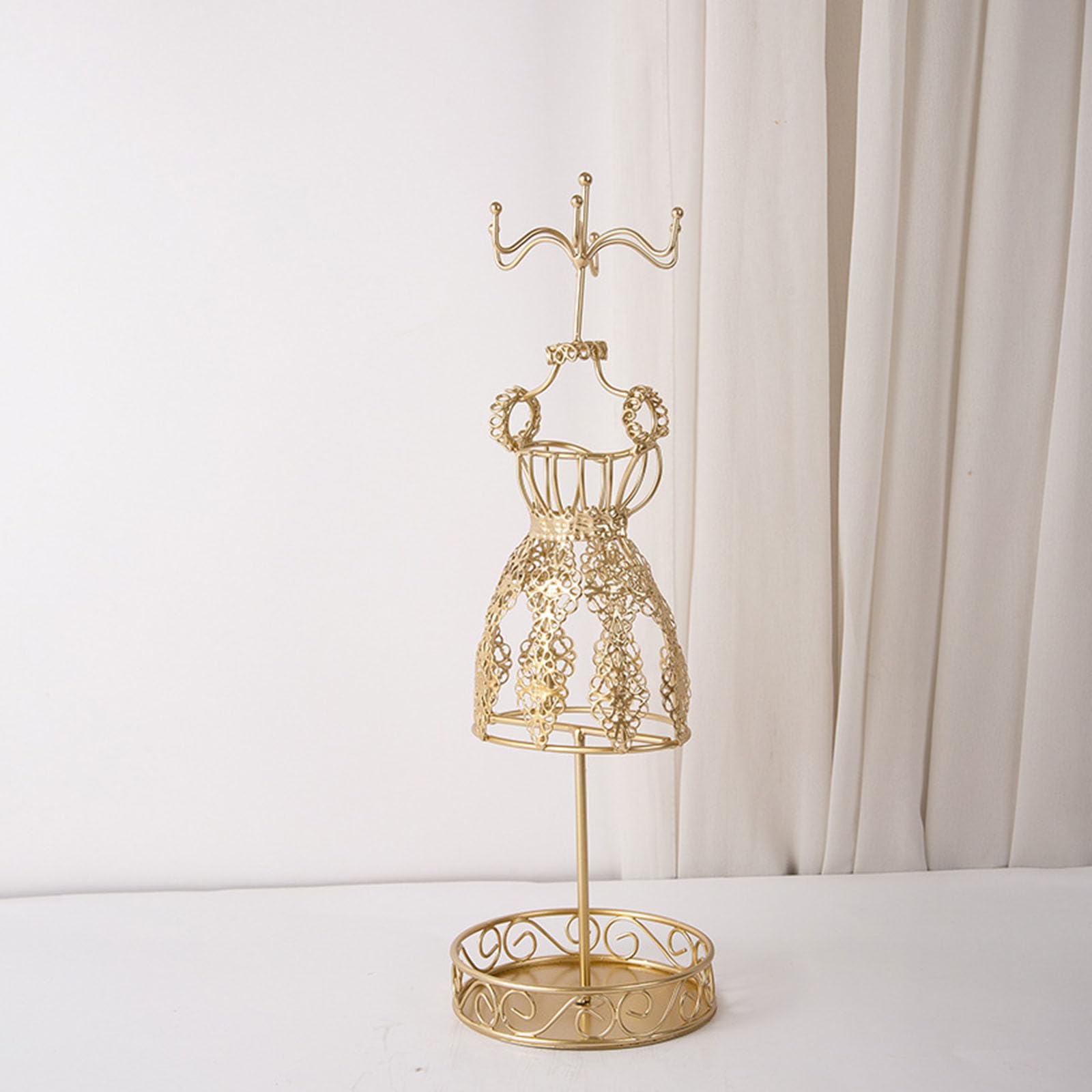 Generisch Eisen Schmuck Organizer mit mehrschichtigem Design, dekorativer Eisen Schmuckständer für Zuhause oder Geschäft Antiker Ohrringhalter