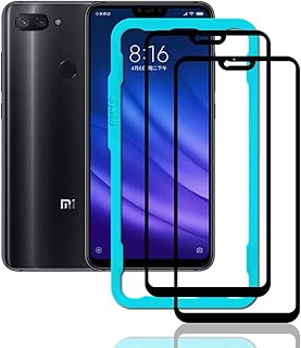 Ibywind [2 Unidades Xiaomi Mi 8 Lite Cristal Templado Completo, Dise?ado para no generar Bordes Blancos, aplicador Anti Burbujas Incluido. 9D Curvado de Borde a Borde y Protecci?n Anti-Huellas