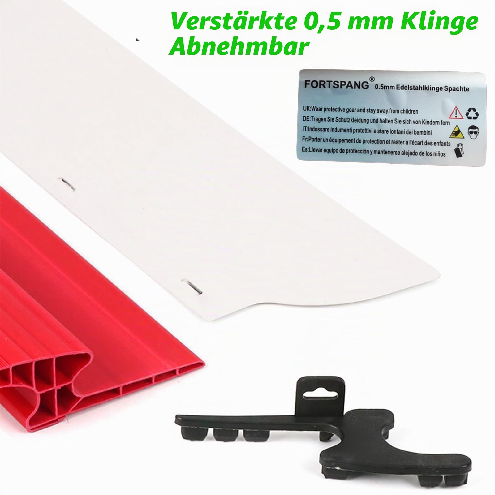 Flächenspachtel,Edelstahl 40cm+60cm+100cm Profispachtel für Wände & große Flächen, 0.5mm Klinge mit Z-Griff, glatte Verputzarbeiten, Renovierungswerkzeug, inkl. 3 Spachteln