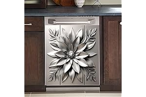 Rimyy08-1 Stainless Steel Flower Magnetic Dishwasher Cover