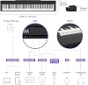 Yamaha P-225 Digital Piano with 88 Graded Hammer Compact Keys and 24 Instrumental Voices, Lightweight and Portable, Black