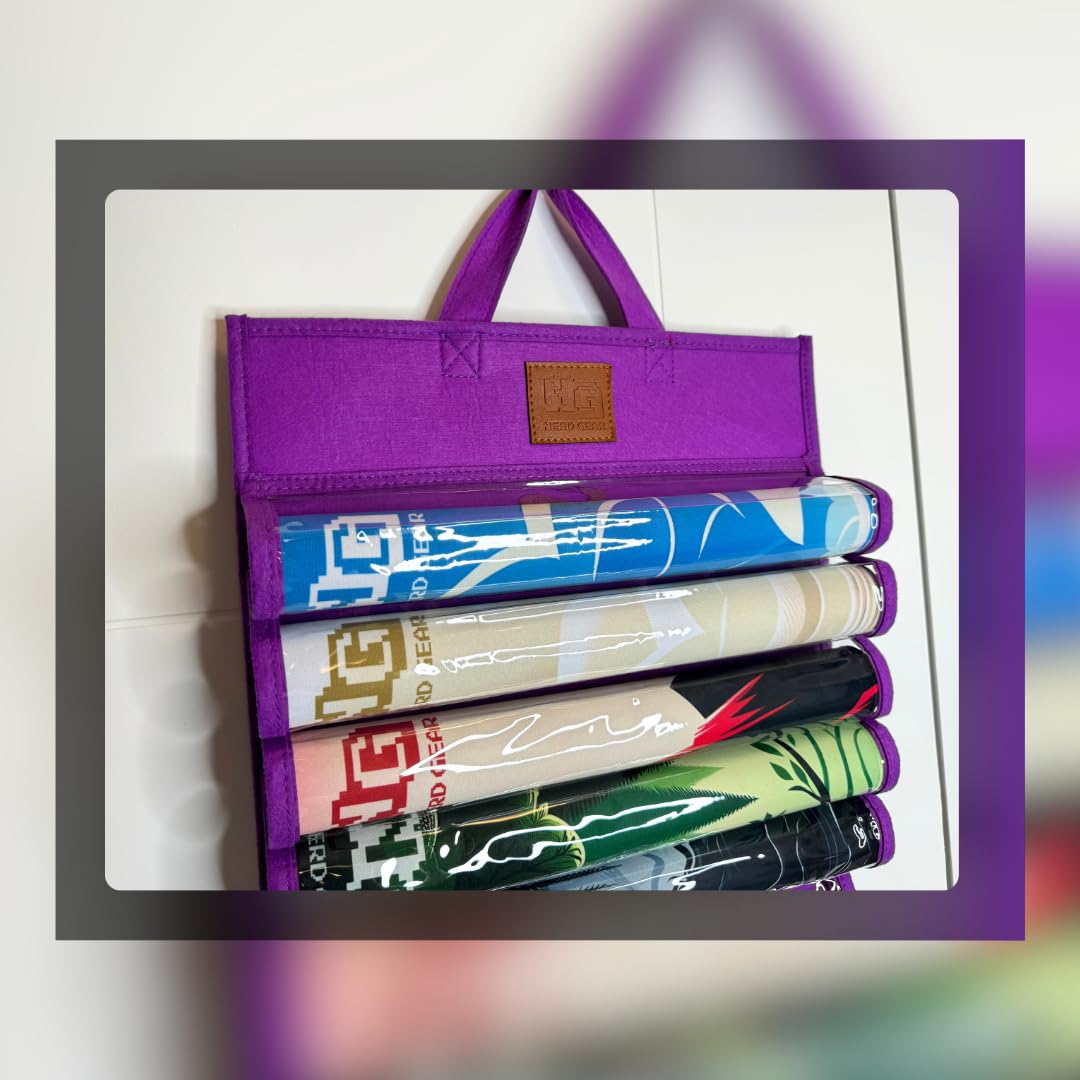 NERD GEAR Playmat Sanctuary - MTG Playmat Holder & Organizer Solution - Stores 12 TCG Mats + Tube - Ideal for Magic Playmats - Premium Playmat TCG