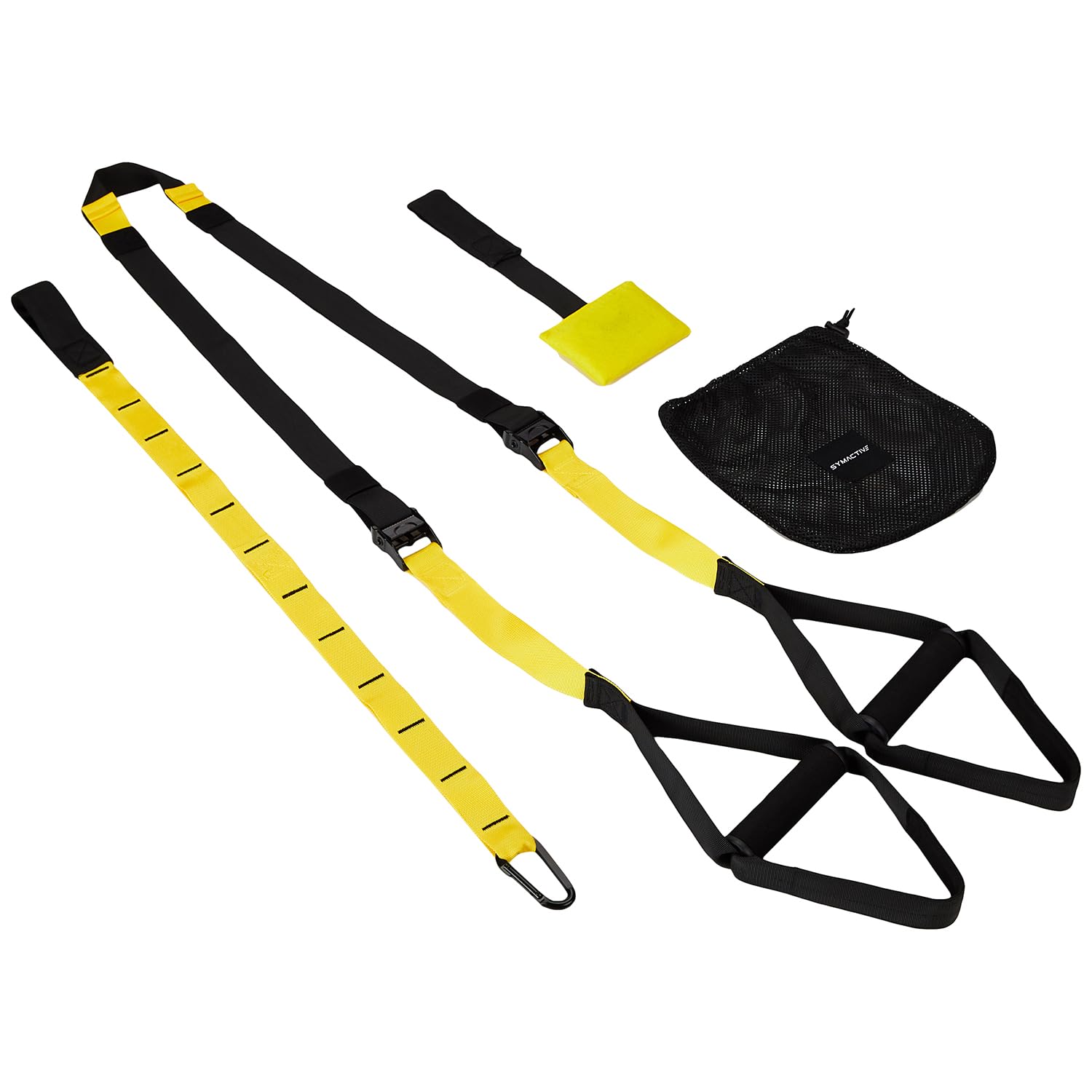 Amazon Brand – Symactive Unisex Suspension Body Trainer Kit with Door Anchor and Wall Mount | Portable Home Gym Exercise Bands for Strength and Flexibility, Multi-Colour (770g)-image-48