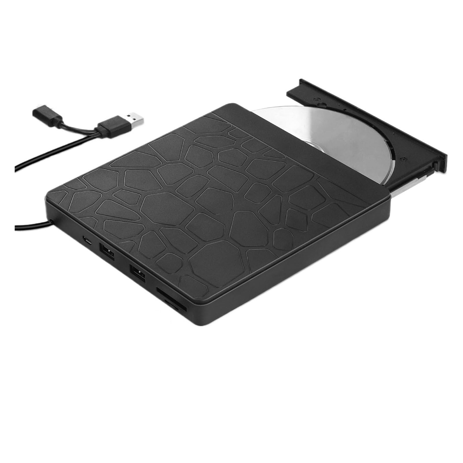 Reproductor de DVD Grabadora De DVD Externa USB 3,0 Y Tipo C, Grabadora De Tarjetas Multifunción, Unidad Óptica DVD RW, Reproductor De CD/DVD