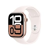 Apple Watch Series 10 GPS 46 mm Smartwatch con cassa in alluminio e cinturino Sport Loop Rosa fard