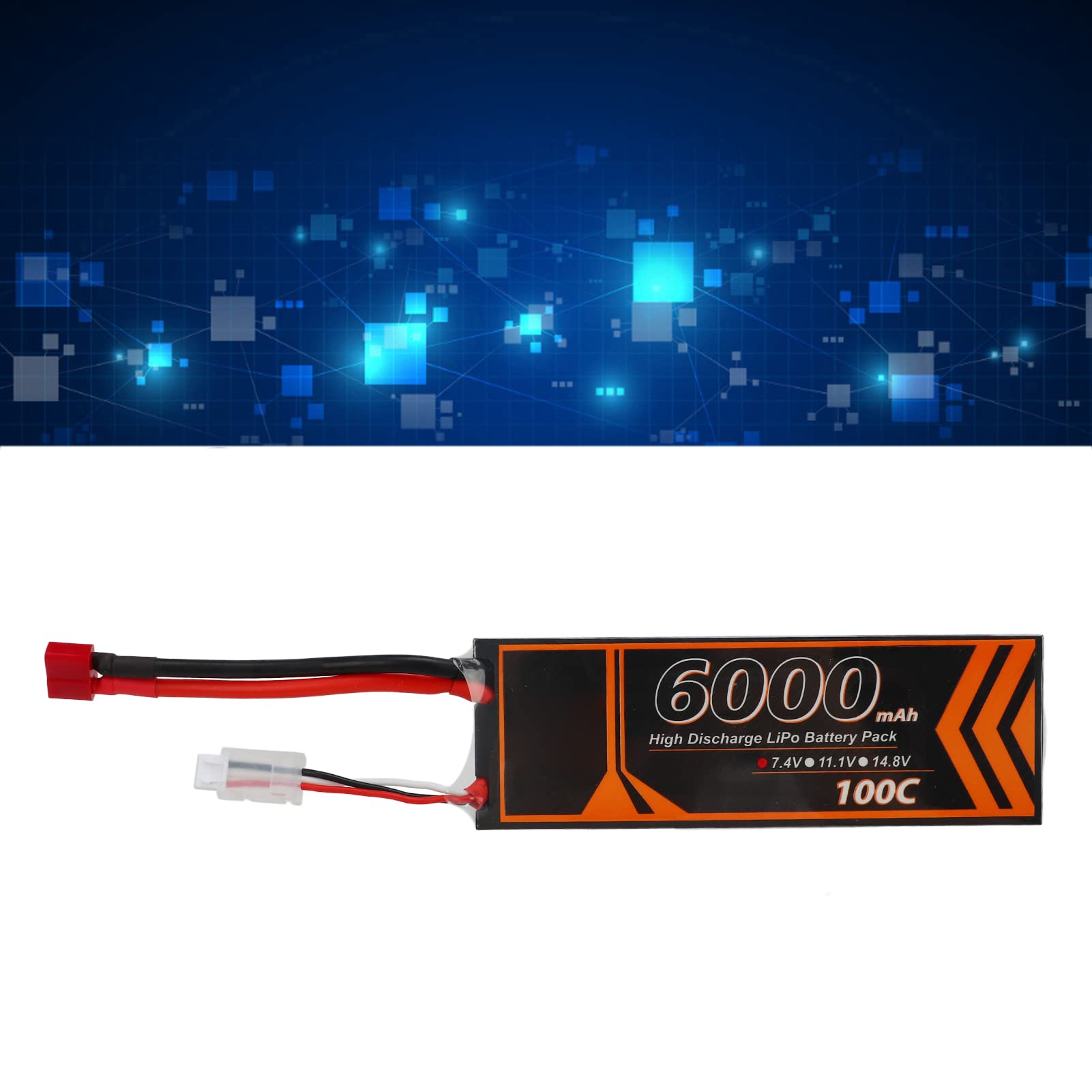 6000 -MAH ALTA PRESTAZIONI ALTA FORMAZIONE 100C CARTE 7,4 V 2S T FORMA TACCHIO RC RC Lipo Potenza della Batteria per Modello di Auto Elicotteri