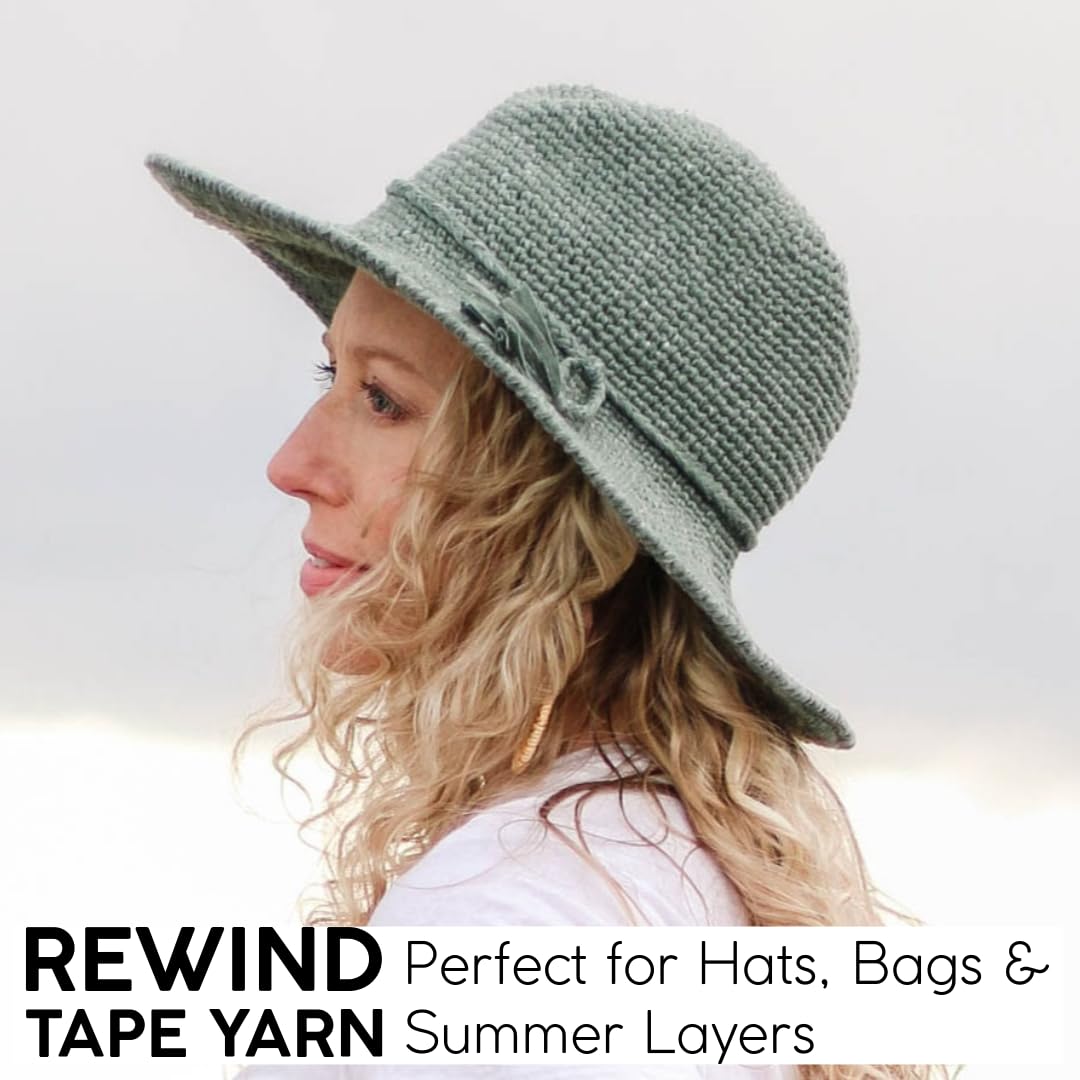 Lion Brand Rewind Garn – Bastelbandgarn zum Stricken und Häkeln, Olive You, 3er-Pack
