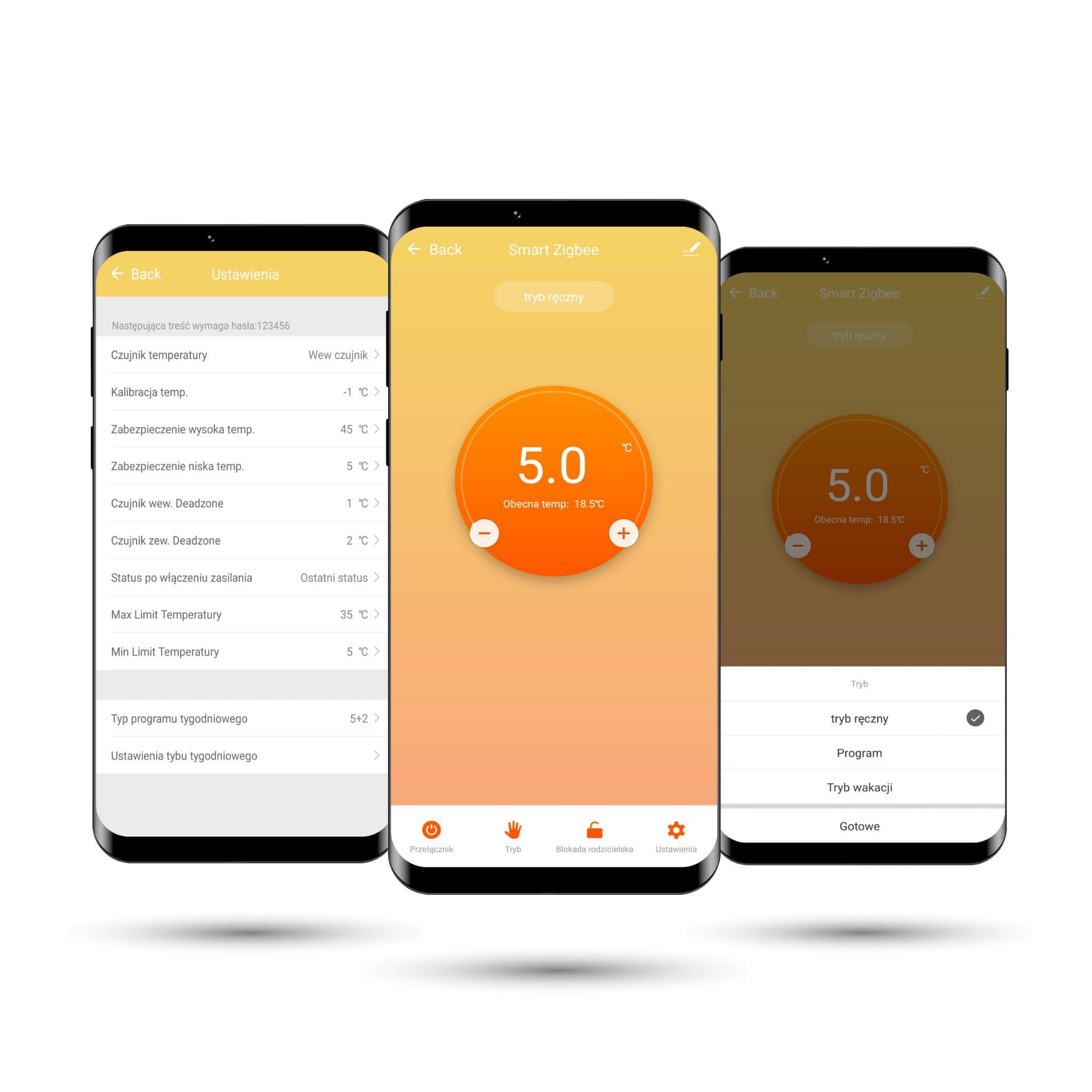 Automat-on Zigbee Thermostat Fussbodenheizung | Raumthermostat Fußbodenheizung PRO2 | Steuerung Wandthermostat Fußbodenheizung mit Tuya, SmartLife oder ohne App und Alexa (Weiss)