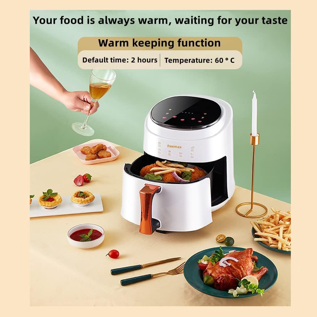 freemax Friggitrice 8L Friggitrice con touch screen LED digitale, 7 programmi, preriscaldamento e riscaldamento, modalità di temporizzazione preimpostata, Libretto ricette, Olio non incluso, 1400W freemax Friggitrice 8L Friggitrice con touch screen LED digitale, 7 programmi, preriscaldamento e riscaldamento, modalità di temporizzazione preimpostata, Libretto ricette, Olio non incluso, 1400W