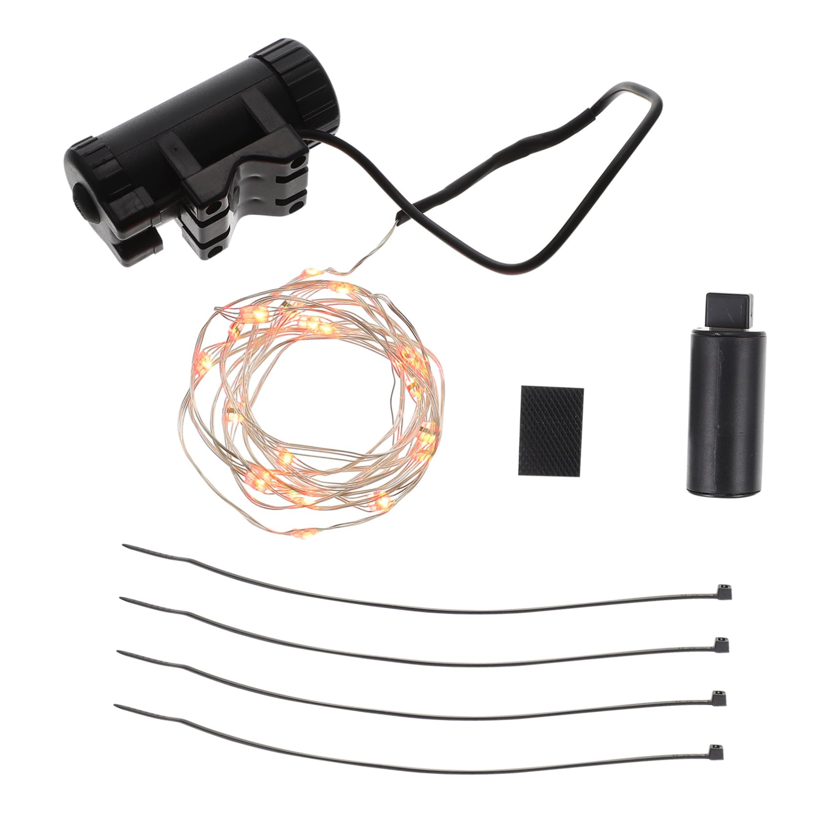 Toddmomy lumière de Pneu lumière LED Feux LED Pile Rechargeables LED Lights Lumière USB Signal réflecteurs Scooter Cycle dirigé Lampe à Rayons lumières étanches Abdos Black