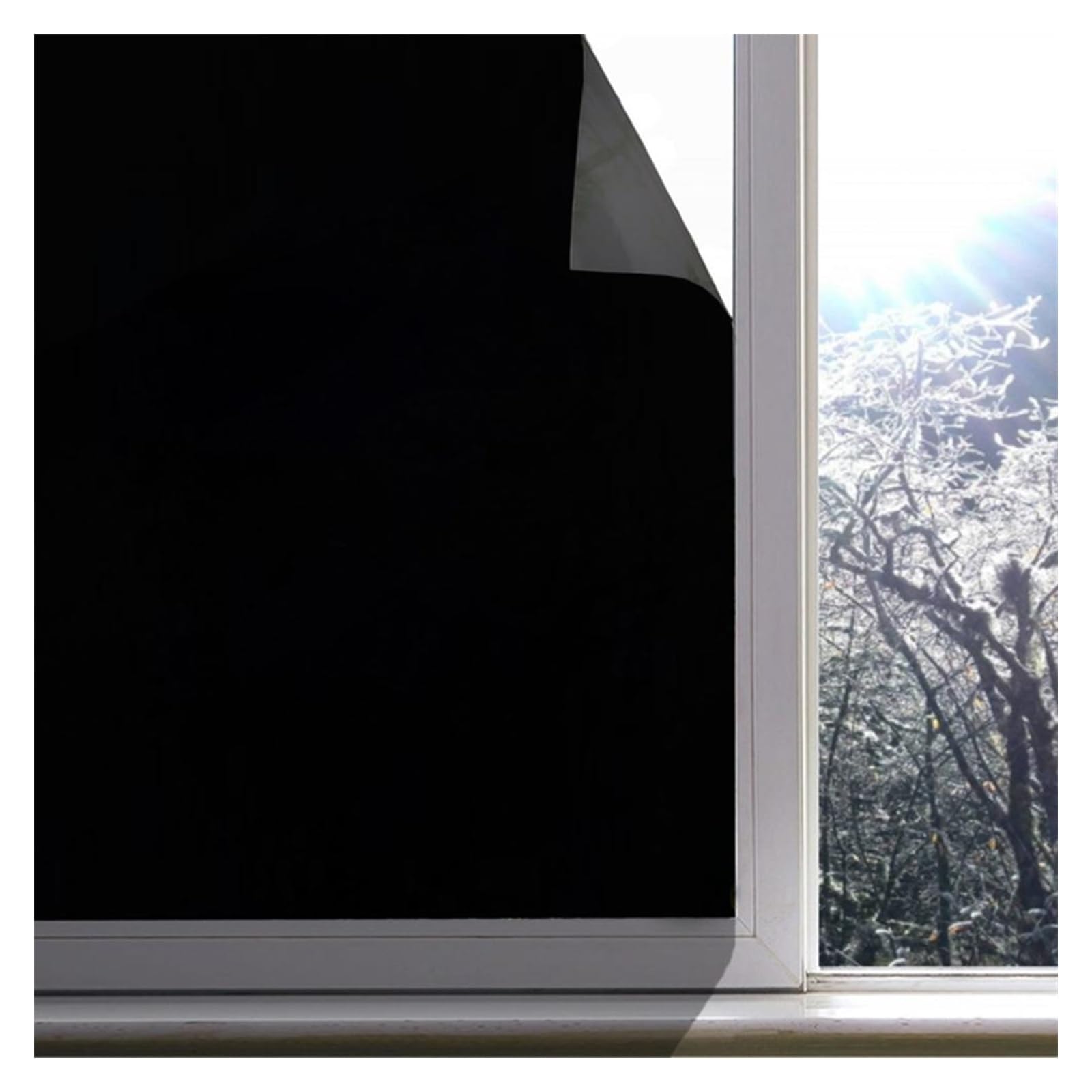Gc3sj7wn6b One Color Privacy Film Blackout Opaque Window Sticker Static Cling Light Blocking Pvc Frosted Dark Tint Film Privacy Protection Covering Window Film(50X200cm)