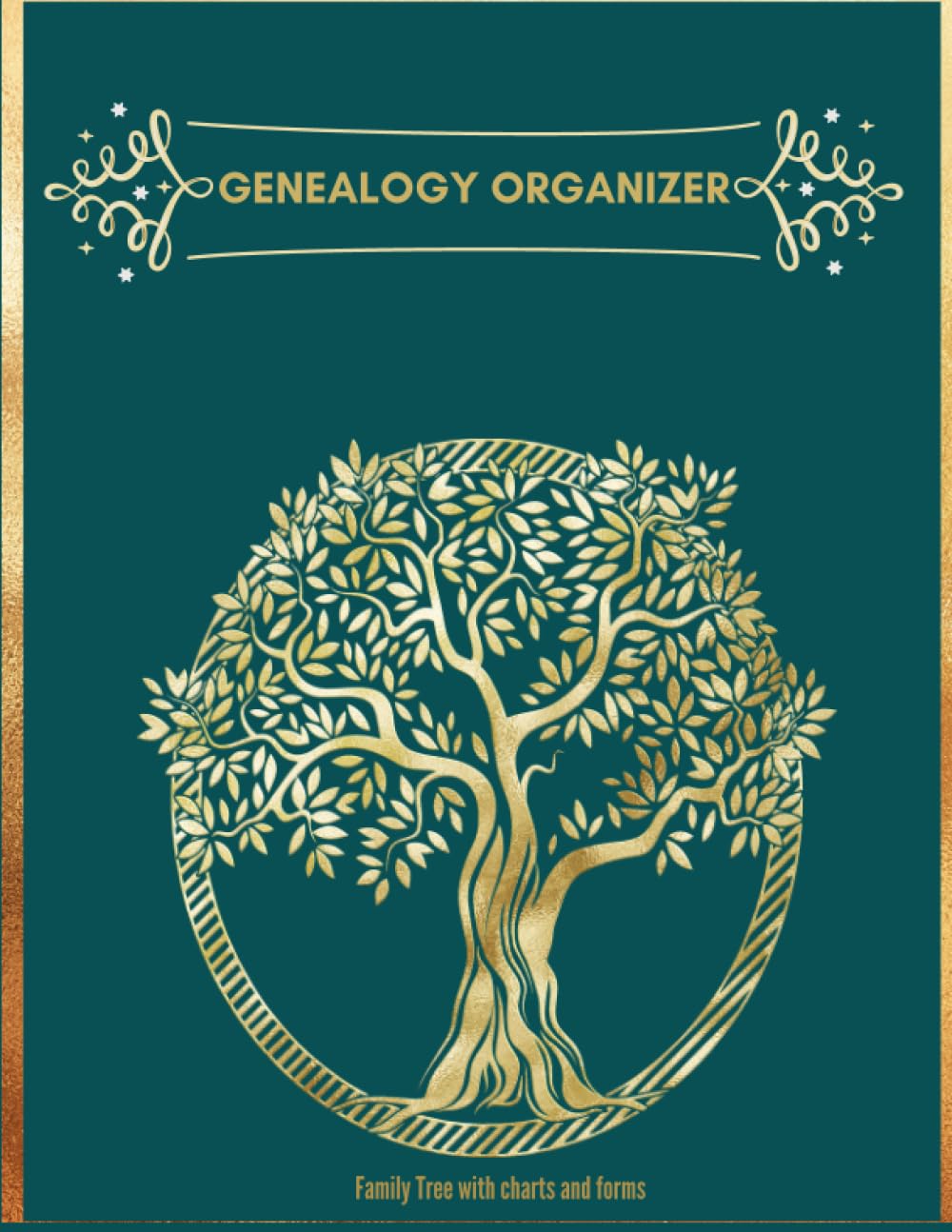 Genealogy Organizer Notebook-Large family tree with charts and forms: blank family tree chart,ancestry tree organizer notebook , 5 generations chart ... record,family information,family heirlooms