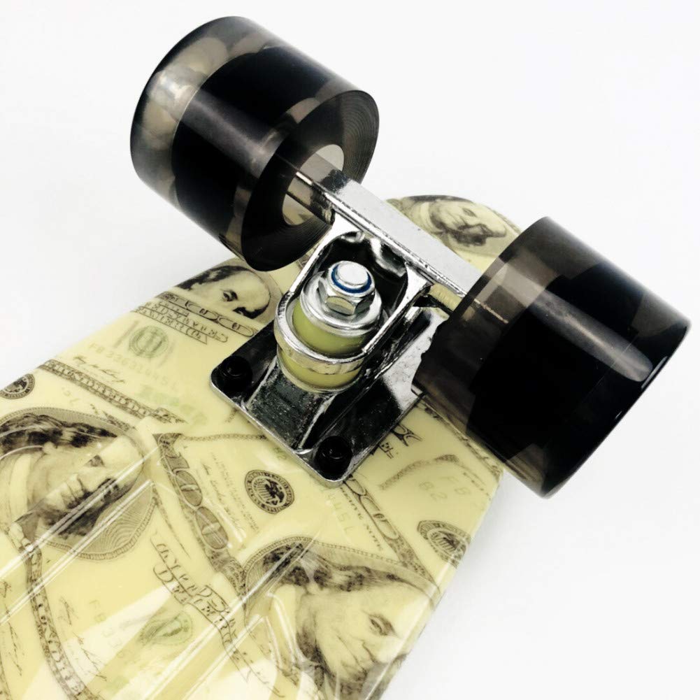 22" Kids Plastic Skateboard Retro Plastic Cruiser Skateboard