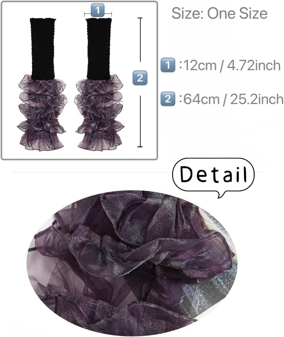 Kawaii Leg Warmers with Bows, Winter Leg Warmer Socks for Christmas, Knit Socks