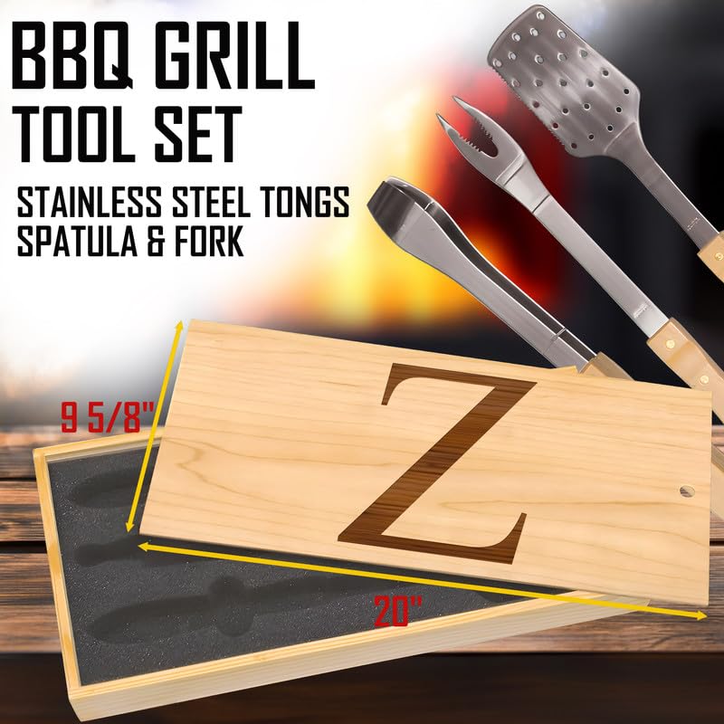 Set de Parrilla Acero Inoxidable con Espátula, Pinzas y Tenedor miniatura 3