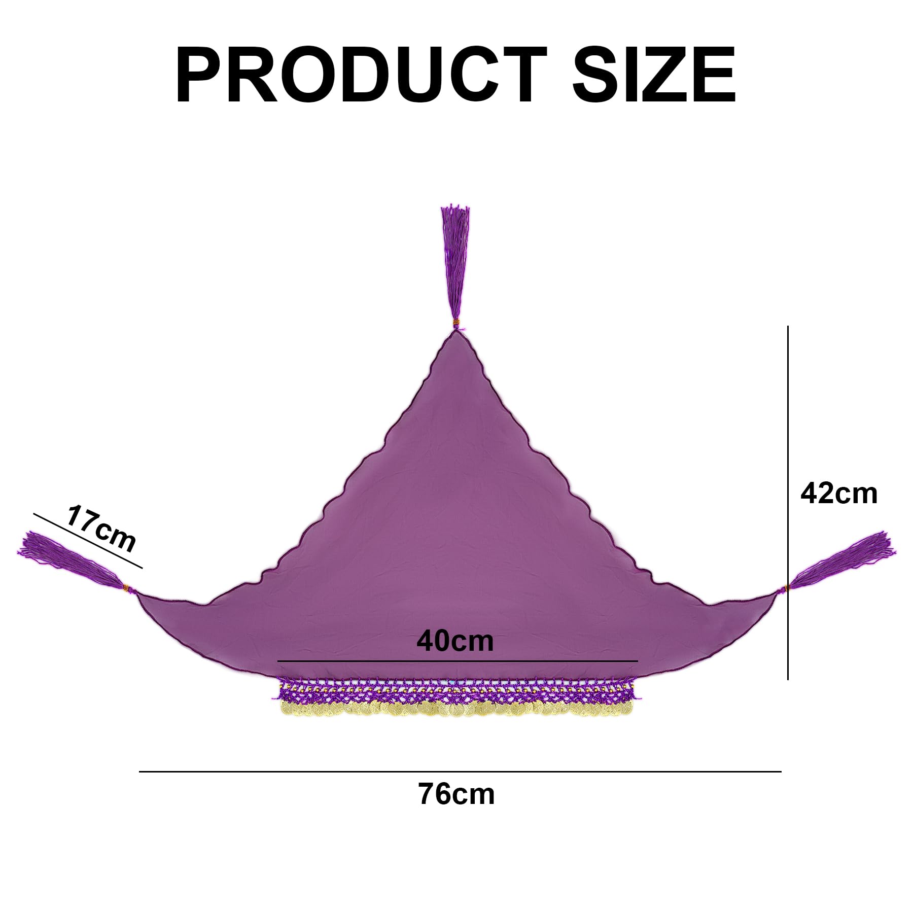 Umimiss Gypsy Head Scarf - Fortune Teller Accessories, Women's Coin Headscarf, Purple - Image 2