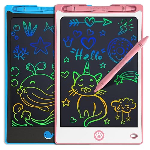 LCD Writing Tablet for Kids, Hockvill Toys for 3 4 5 6 7 Year Old Girls Boys, 8.8 Inch Colorful Doodle Board, Toddler Drawing Pad, Kids Christmas Birthday Gift