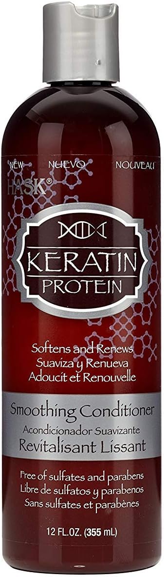 HASKKeratin Protein Conditioner Smoothing 12oz (2 Pack)[Amazon-developed Certification] Compact by Design