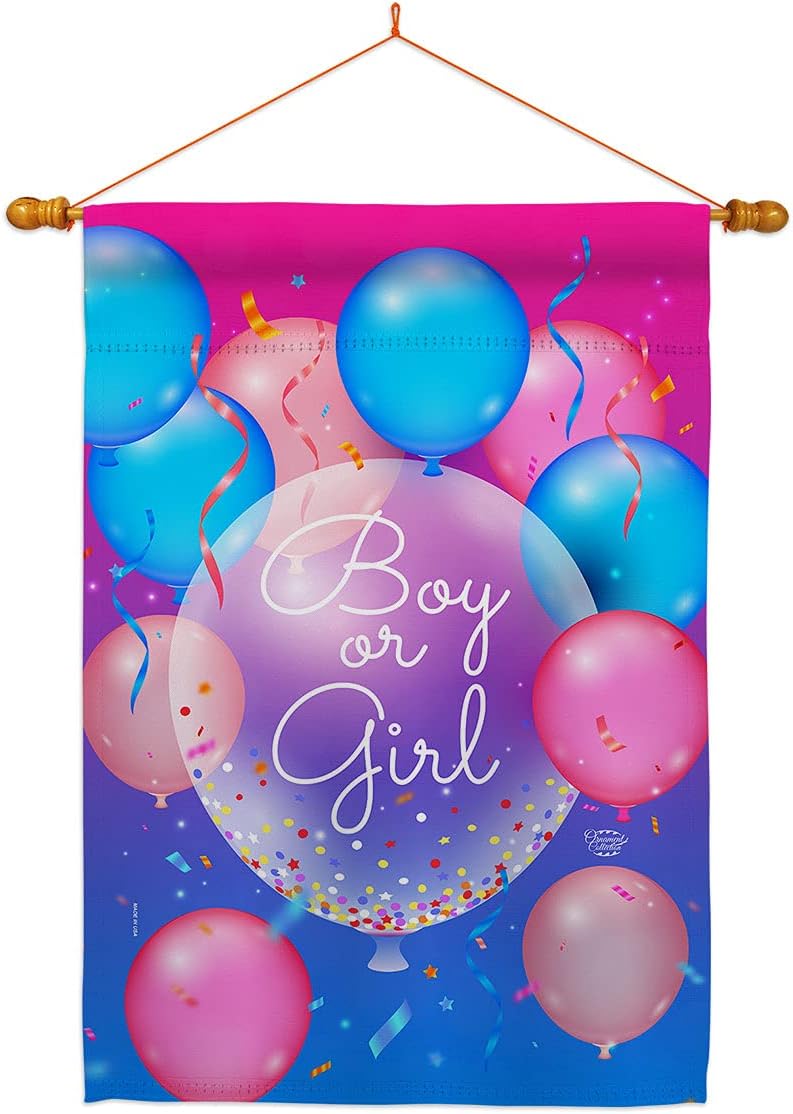 Boy Or Girl House Flag Celebration New Born Baby Shower Occasion Anniversary Party Small Decorative Gift Yard Banner Double-Sided Made In USA 28 X 40