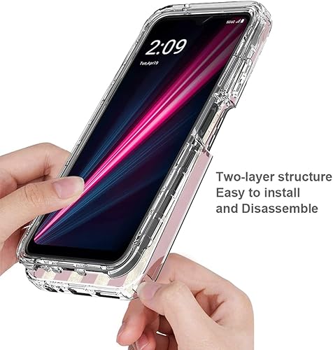 Miniatura 4 de REVVL 6 Pro 5GT Phone Pro 5G TMAF035G, funda protectora de cuerpo completo con patrón de bandera floral transparente con protector de pantalla de