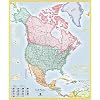 Gifts Delight Laminated 24x28 Poster: Political Map - North America Political Wall Map