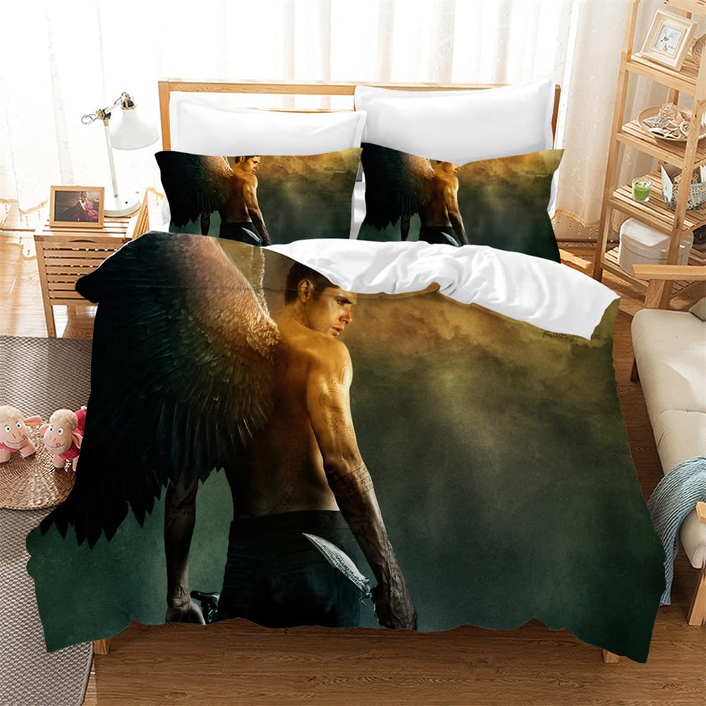 LISaINmAy Supernatural 3 Pieces Bedding Set with 2 Pillowcases Duvet Cover with Zipper Closure Soft (Double(200x200cm),SPN 03)