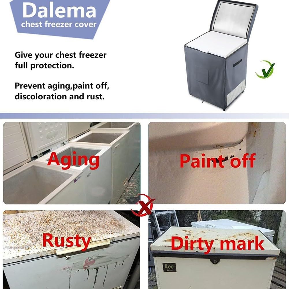 Copertura Per Congelatore Esterno Tessuto Oxford - Doppia Apertura Superiore - Foto 11