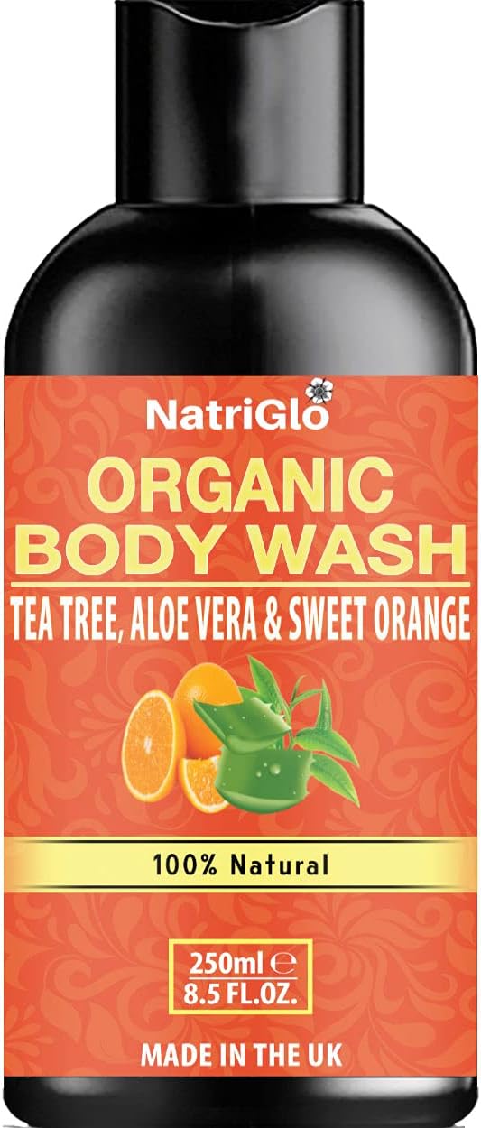 NatriGlo Natural Tea Tree Body Wash for Sensitive Skin Itch, Body Odour, 250 ml (Pack of 1)
