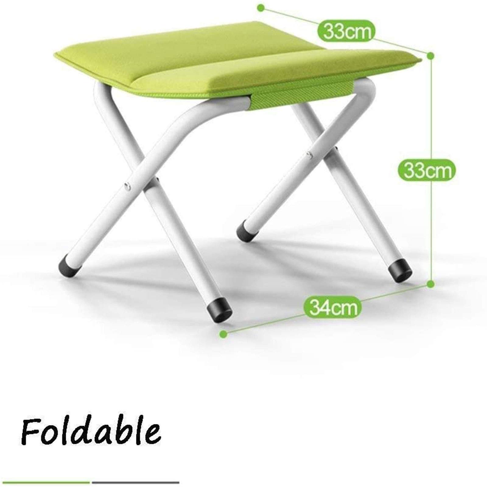 DASHADAO Sgabello Pieghevole Sgabello Sedie Pieghevoli Portatili Sedile da Pesca in Alluminio Leggero Tessuto di Lino con Cuscini Disponibile in Verde per Campeggio Escursionismo Campeggio