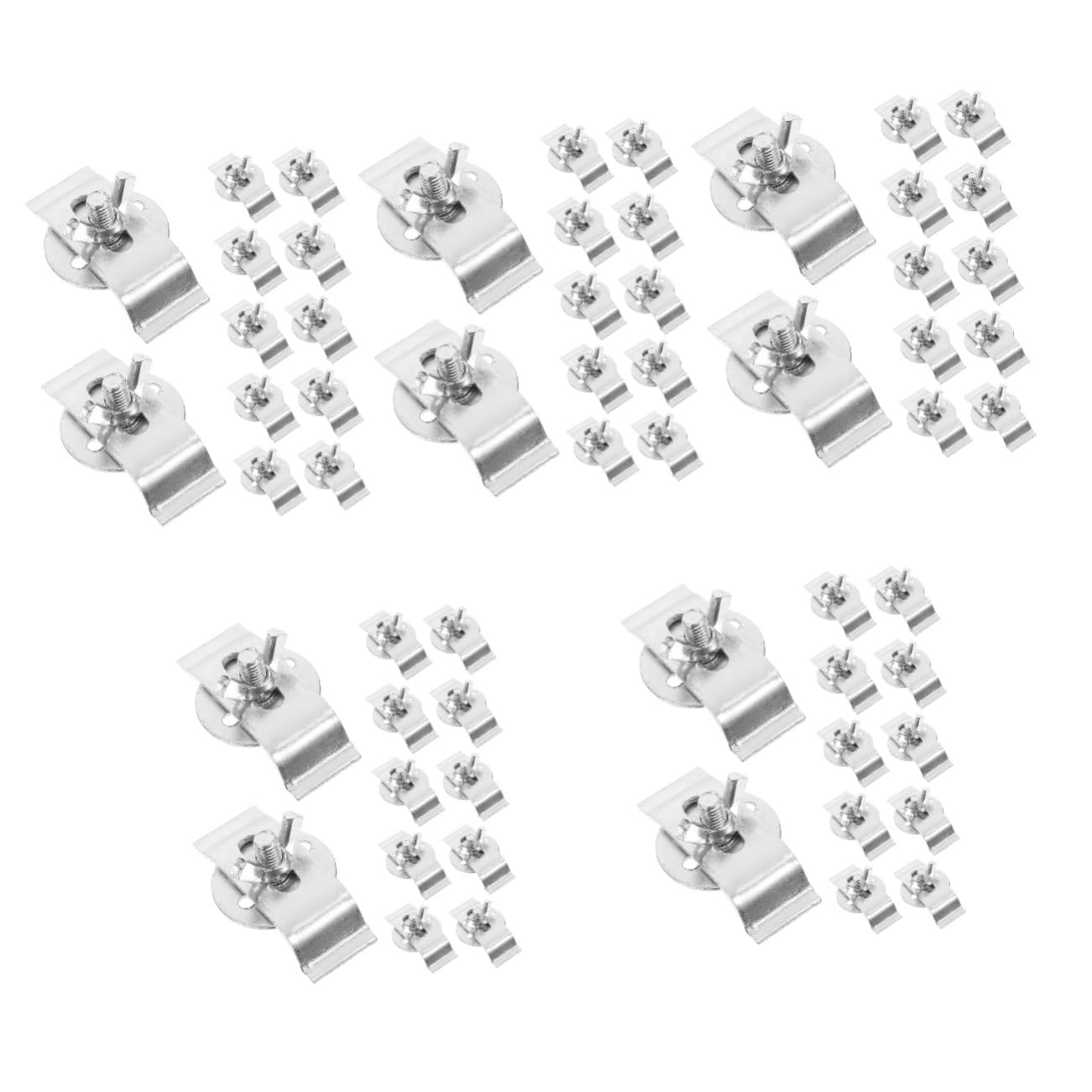 Gadpiparty 60juegos Clips De Fregadero De Inoxidable Kit Para Instalación De Fregaderos Bajo Encimera Soporte Resistente y Para Cocina y Baño De Usar y Fugas