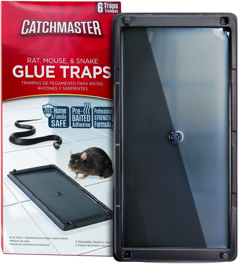 Catchmaster Mouse & Pest Glue Board Bundle, 36 Glue Boards & 6 Pack Large Glue Traps, Rat & Mouse Traps Indoor for Home, Pre-Scented Pest Control