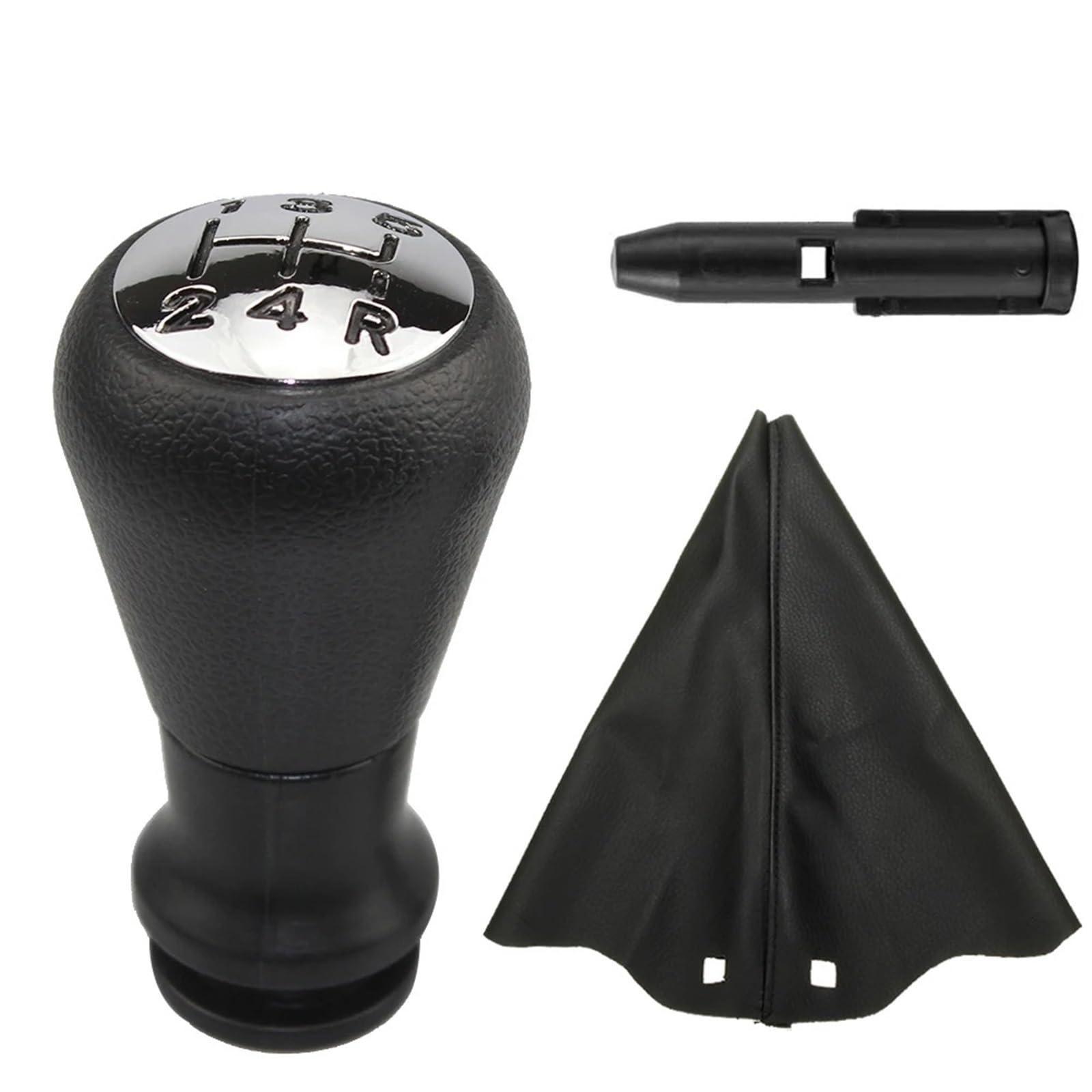 HSUKIHO Car Shift Knob Cover for Citroen for Saxo for Xsara for Xantia for C2 for C3 for C4 Car Gear Shift Knob Manual 5 Speed with Gaiter Cover(Silver-5 Speed 1)