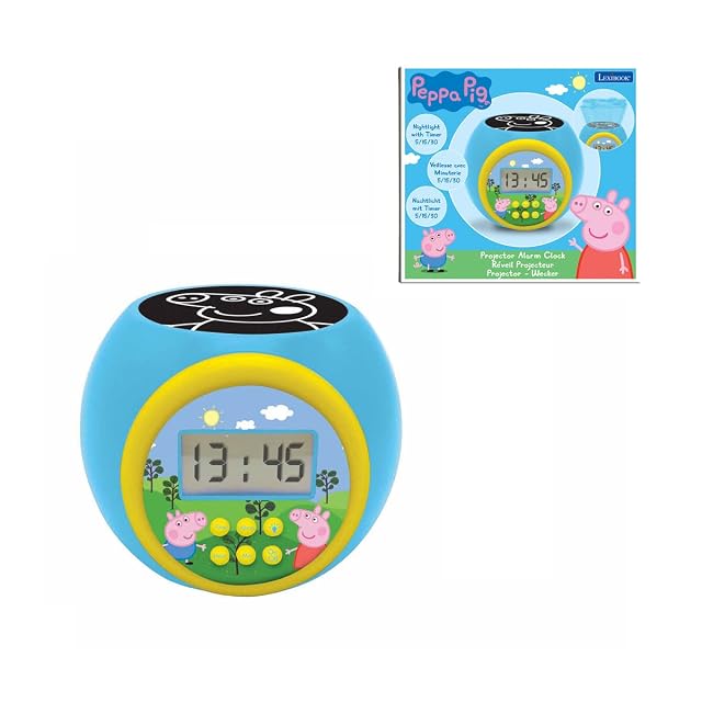 LEXIBOOK, Peppa Pig Reloj Proyector, RL977PP