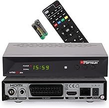 RED OPTICUM 23025 Nytro Box Plus Hybrid Receiver HD-TV I DVB-C & DVB-T2 Receiver with Recording Function PVR - HDMI - USB - SCART - Coaxial Audio - Ethernet - LED Display I Digital Cable Receiver