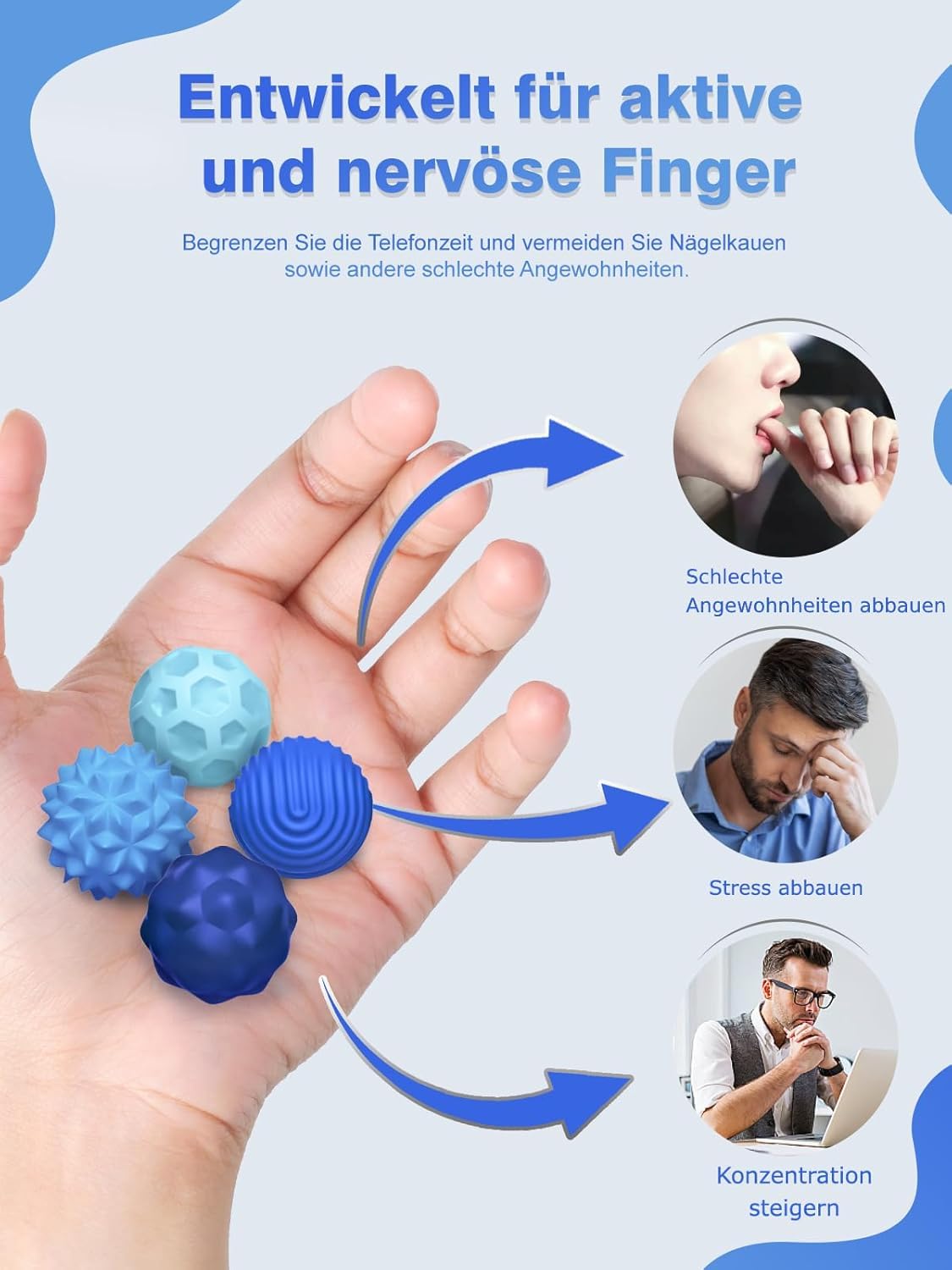 Magnetic Fidget Balls Toys (8PCS), Weighted Texture Tactile Sensory Fidget Balls - Image 3