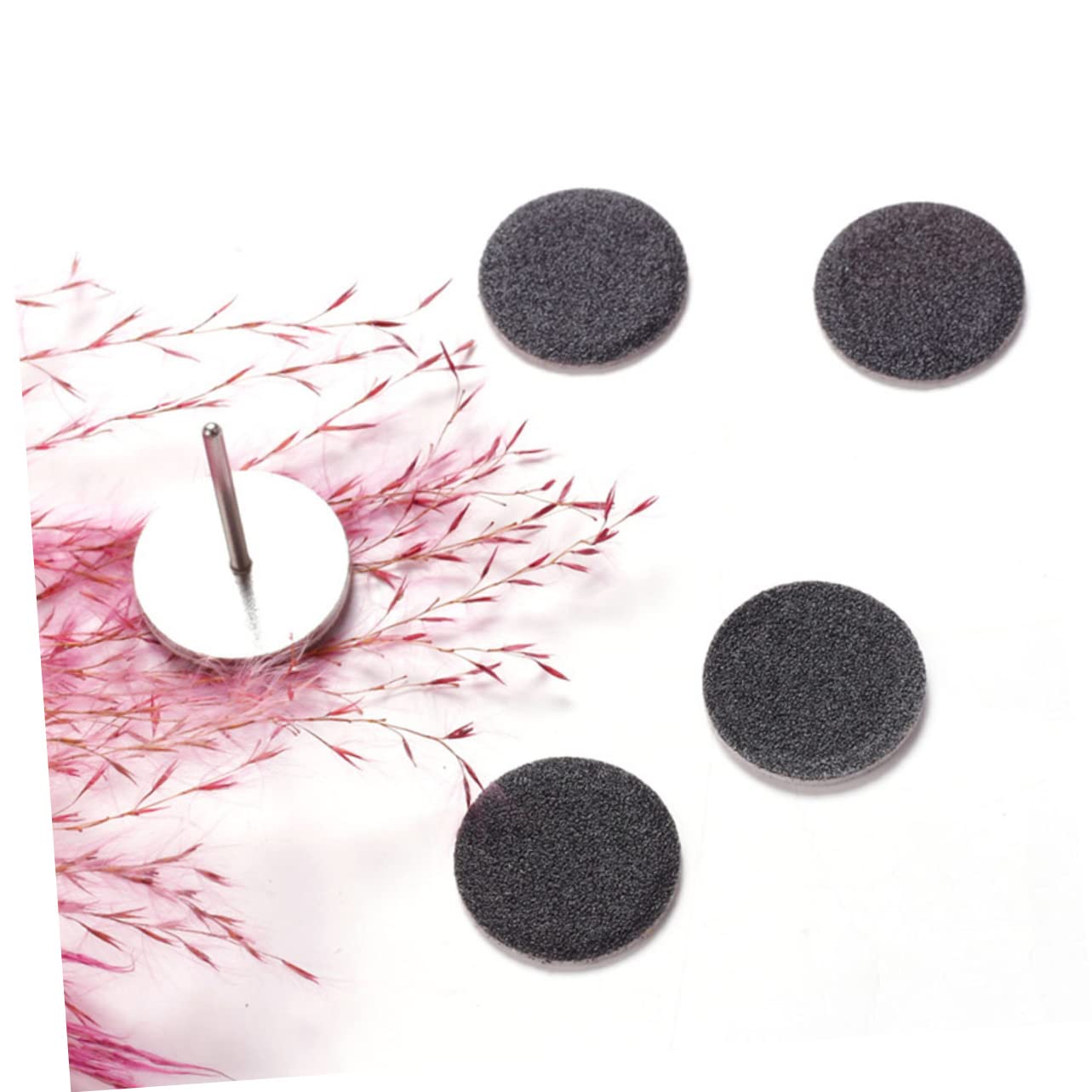 minkissy 5 Pezzi1 Macchina Per Unghie Filo Di Carta Disco Di Carta Vetrata Di Ricambio Strumento Di Rimozione Levigatrice Platorelli Rotondi Esfoliante Macinazione Vulcanica Disco Abrasivo