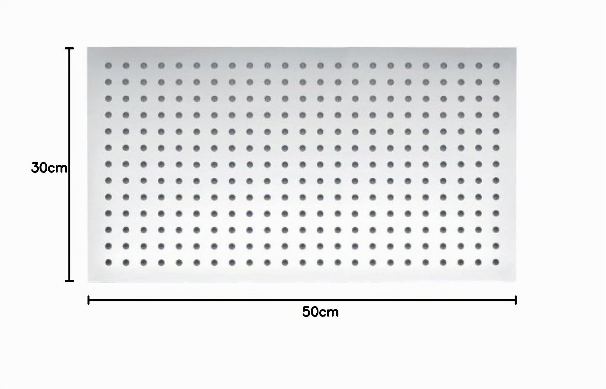 BERNSTEIN XXL-Regenduschkopf DPG2051 Edelstahl Duschkopf 50 x 30 cm Einbauduschkopf Duschbrause Regenduschkopf Chrom Anti-Kalk Flaches Design